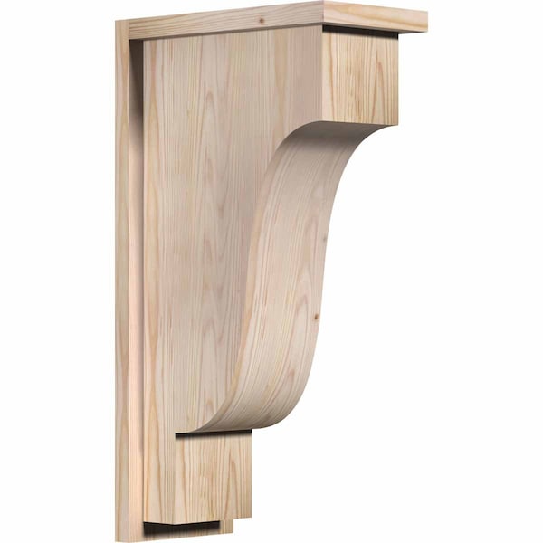 Ekena Millwork Newport Smooth Corbel w/Backplate, Douglas Fir, 7 1/2"W x 14"D x 26"H COR08X14X26NEW01SDF - main